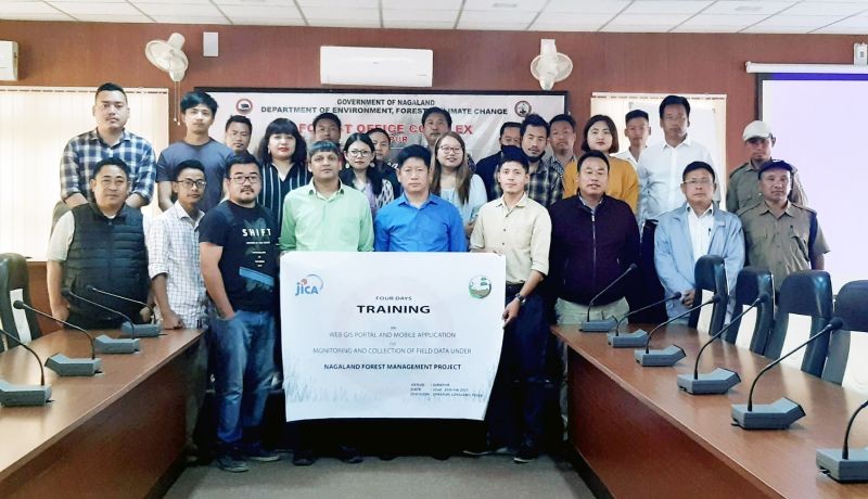 Participants of the training on WebGIS Portal and Mobile Application for Monitoring and Collection of Field Data under Nagaland Forest Management Project organized from February 22 to 25 at Forest Office complex in Dimapur. (Photo Courtesy: DFO Dimapur)